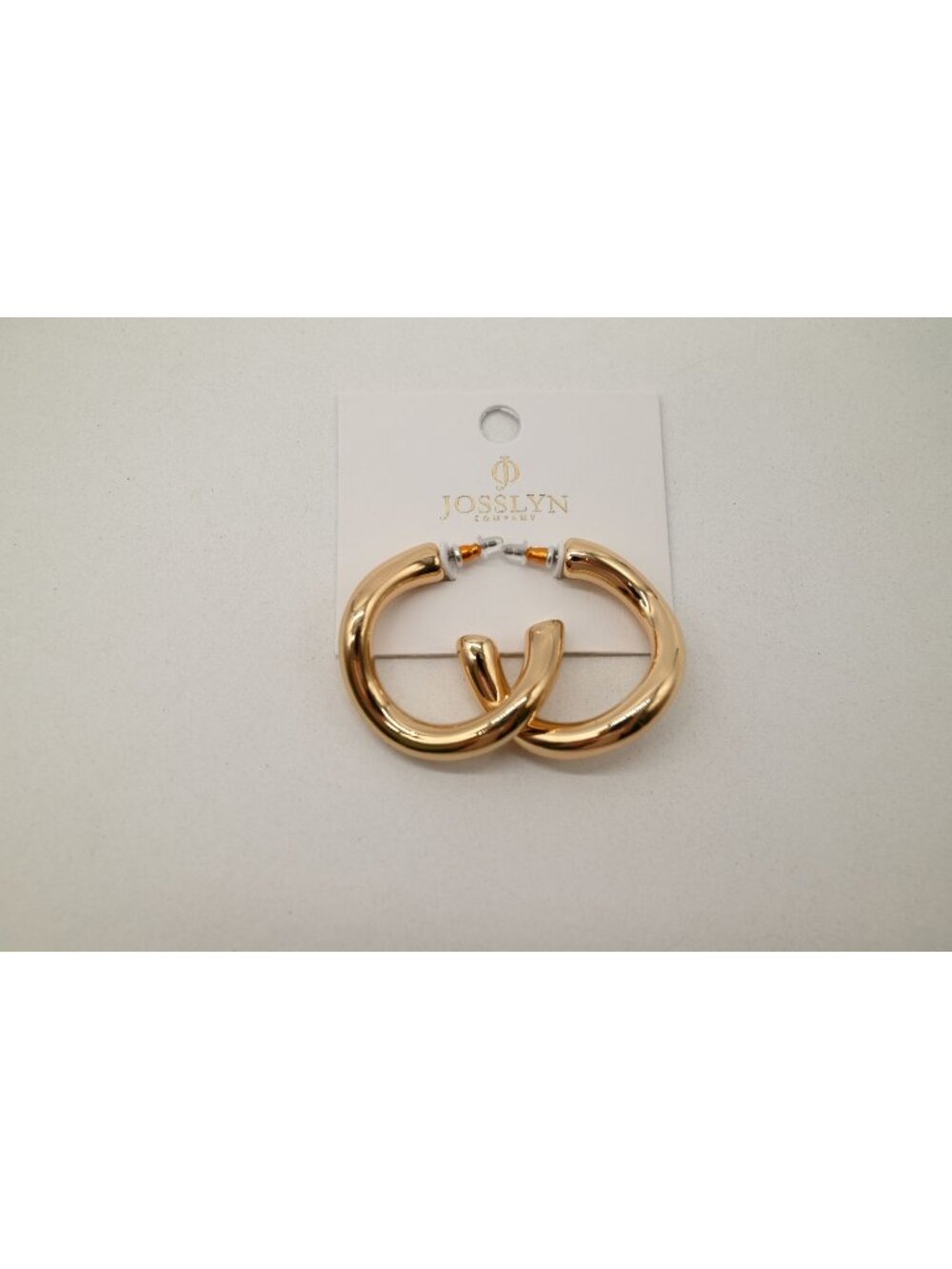 NWT Josslyn Bold Chunky Gold Tone U Shape Hoop Earrings Statement Chic Fashion
